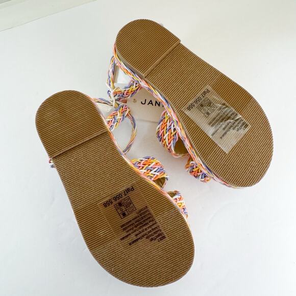 Janie and Jack Girls Braided Espadrille Sandals SIZE 7 Bali Sunset Rainbow NWT - Picture 8 of 9